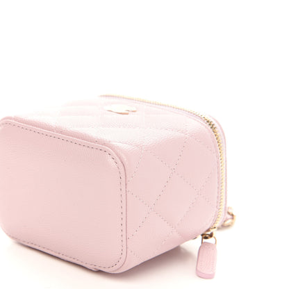 Chanel Caviar Quilted Mini Vanity Case With Chain Light Pink 9 of 11