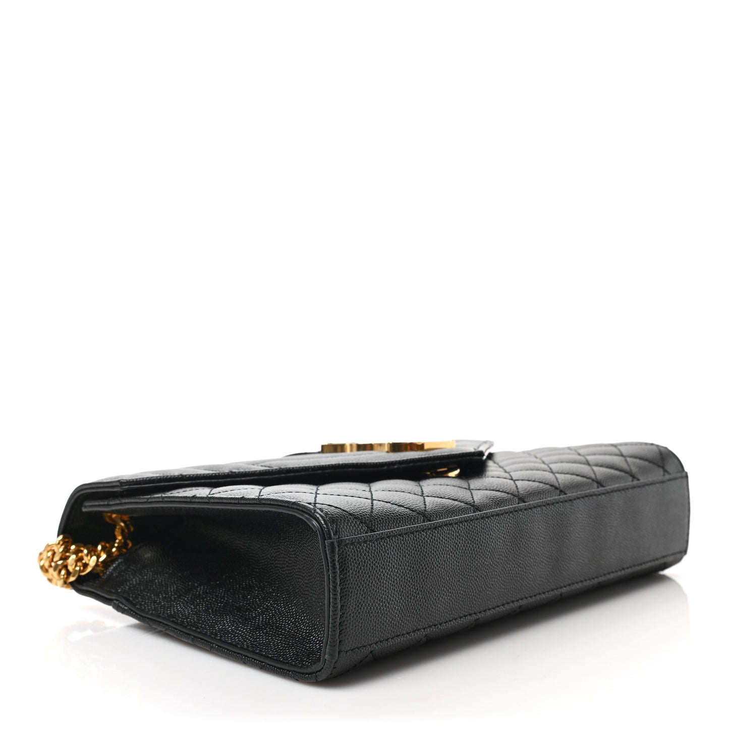 Grain De Poudre Textured Mixed Matelasse Triquilt Medium Monogram Satchel Black