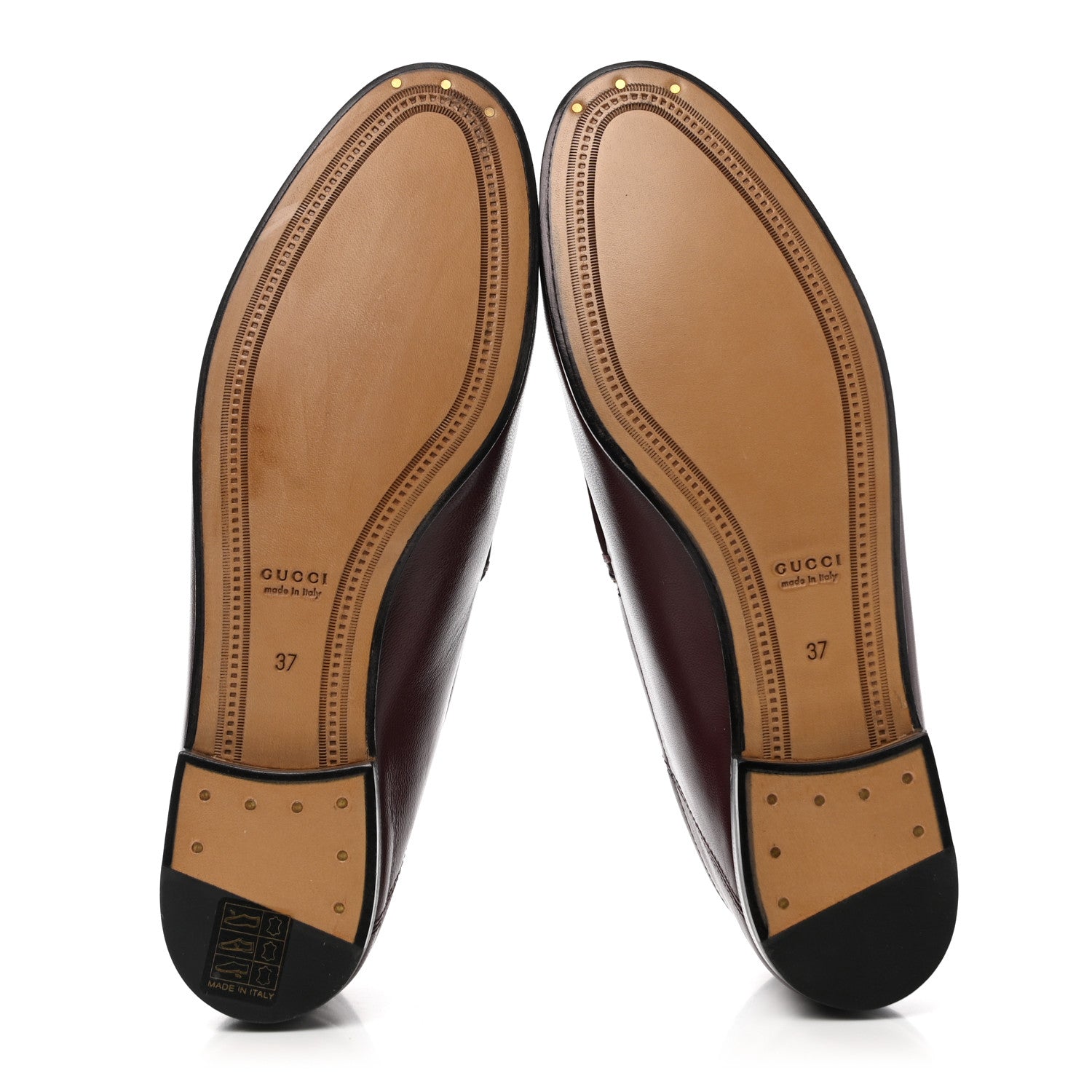 Gucci Lambskin Womens Brixton Horsebit Loafers 37 Vintage Bordeaux 5 of 9