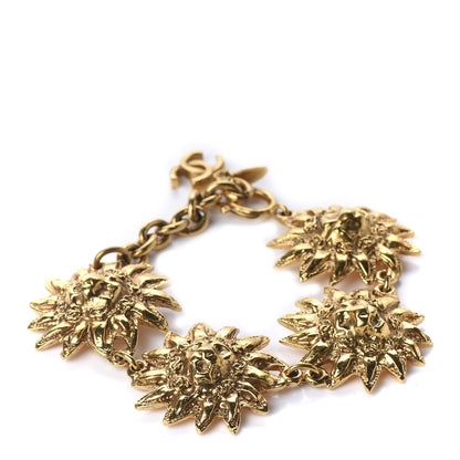 Chanel Leo Lion Sun Medallion Bracelet Gold 1 of 5