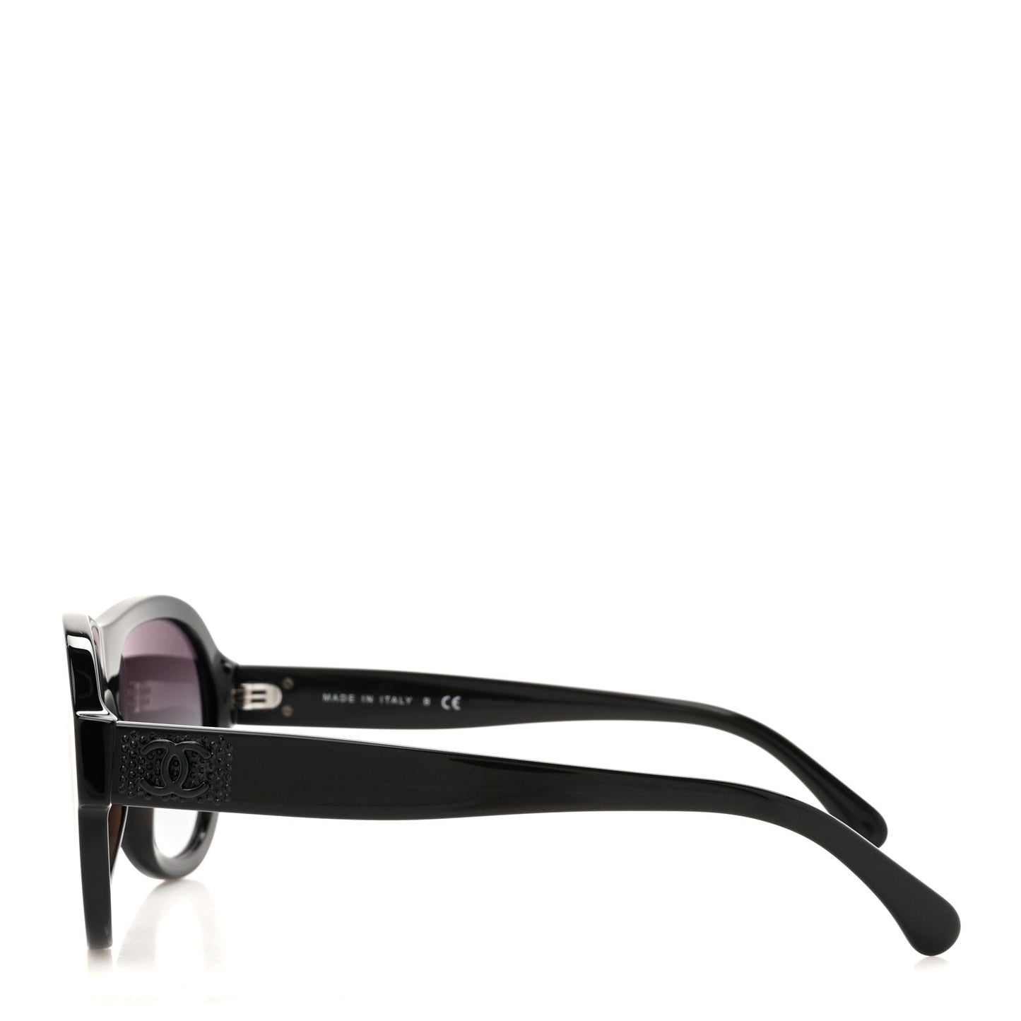 Acetate Strass Pilot Sunglasses 5467-B Black