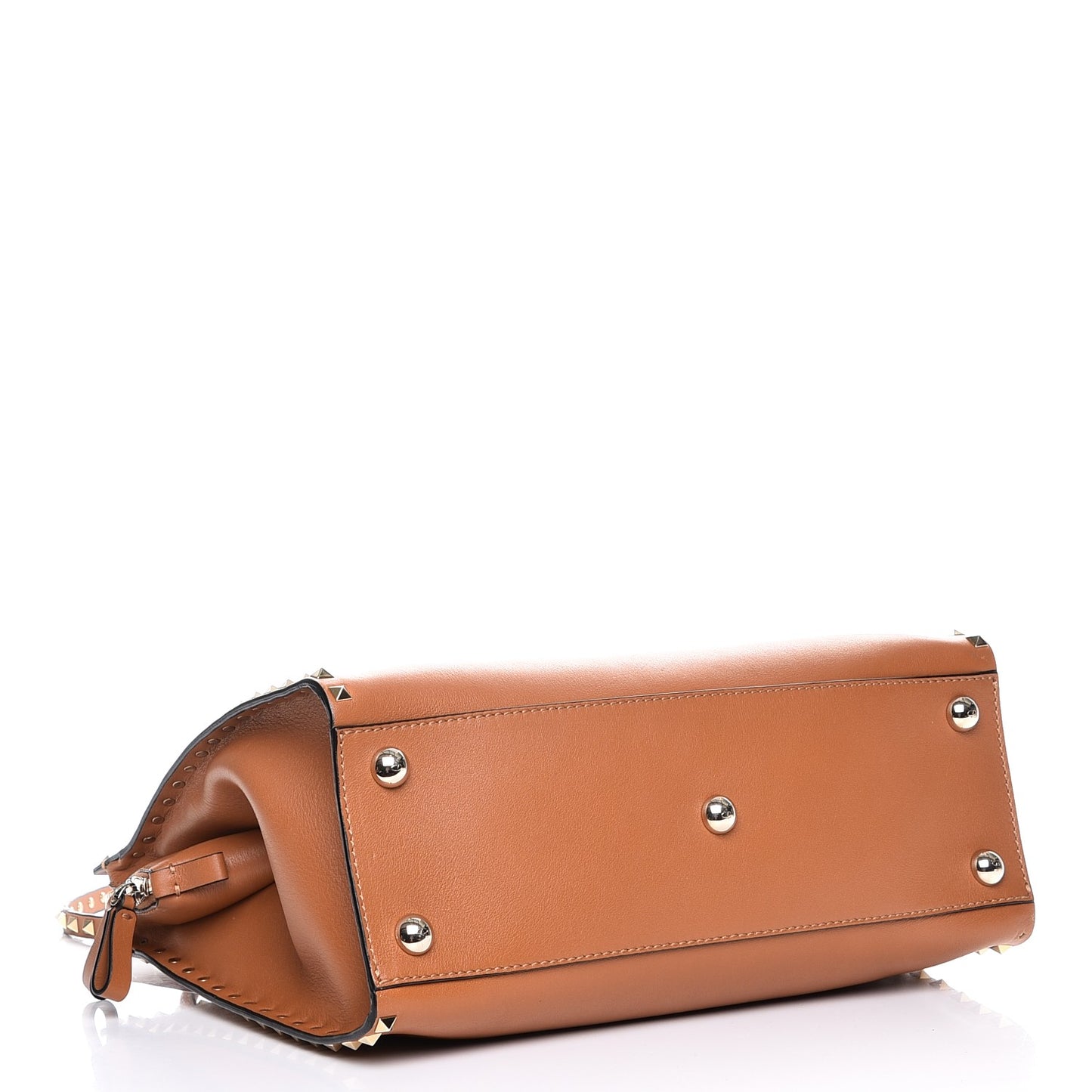 Vitello Rockstud Dome Shopper Light Cuir