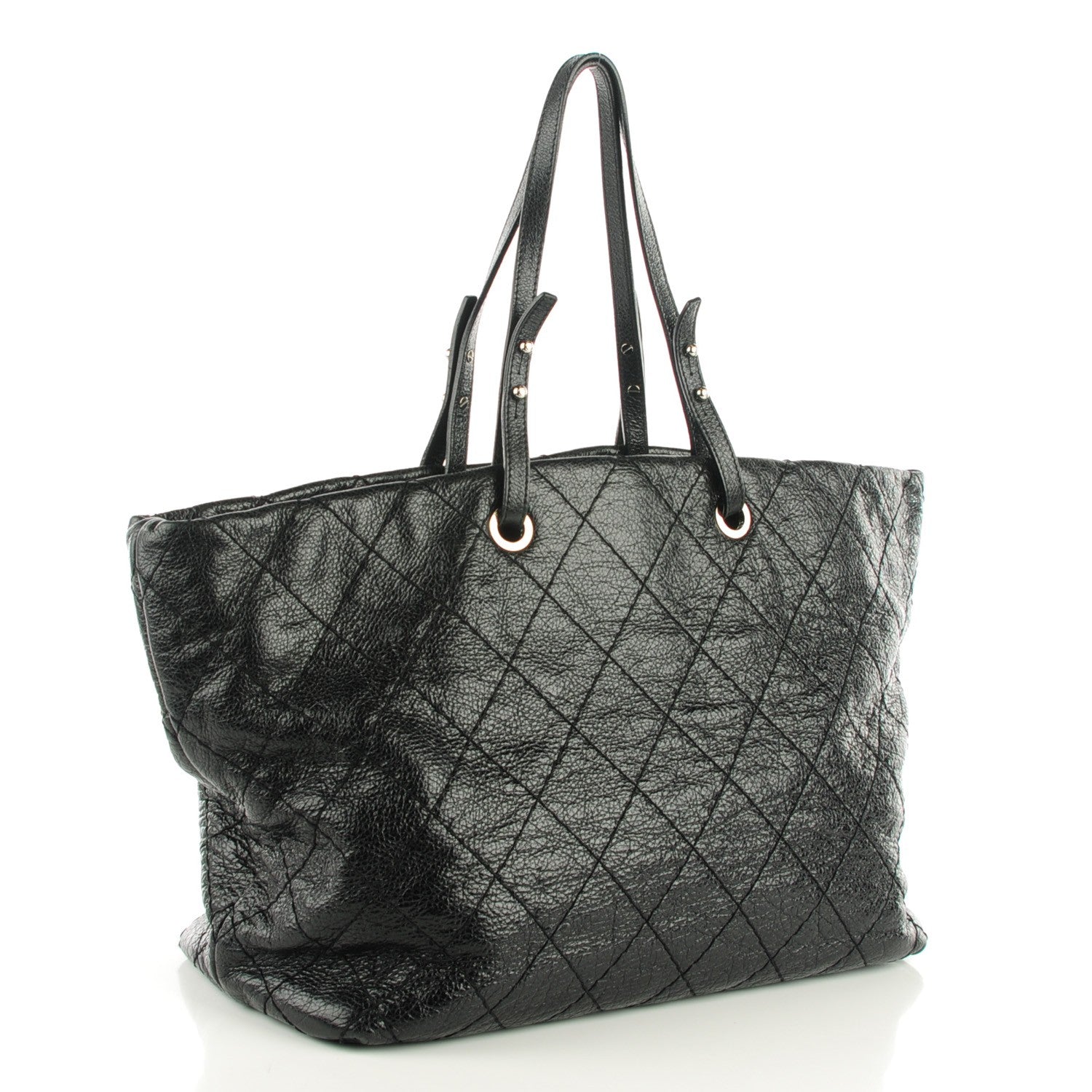 Chanel Glazed Calfskin XL On The Road Tote Black 3 of 7
