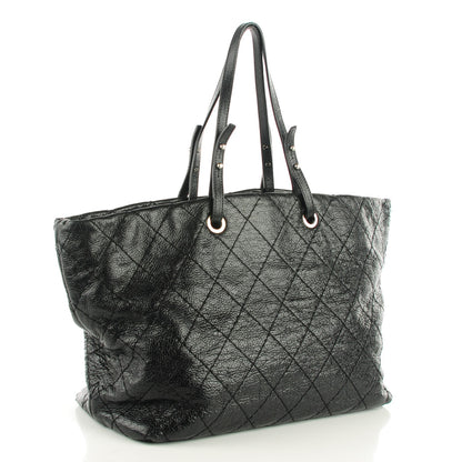 Chanel Glazed Calfskin XL On The Road Tote Black 3 of 7