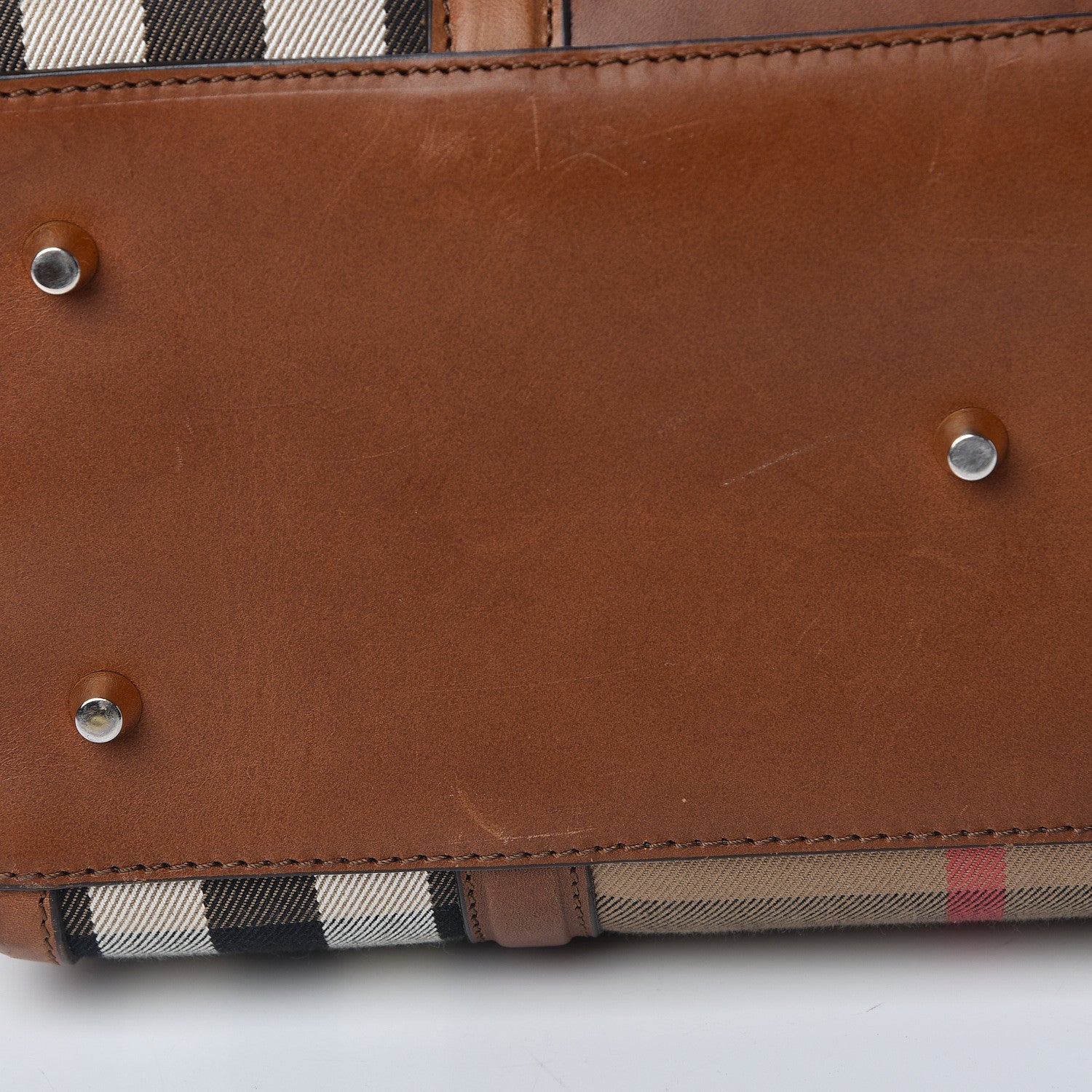 Burberry House Check Medium Alchester Bowling Bag Tan 16 of 23