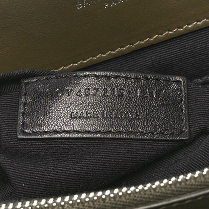 Saint Laurent Calfskin Y Quilted Monogram Large Loulou Chain Satchel Kaki Fonce 7 of 10