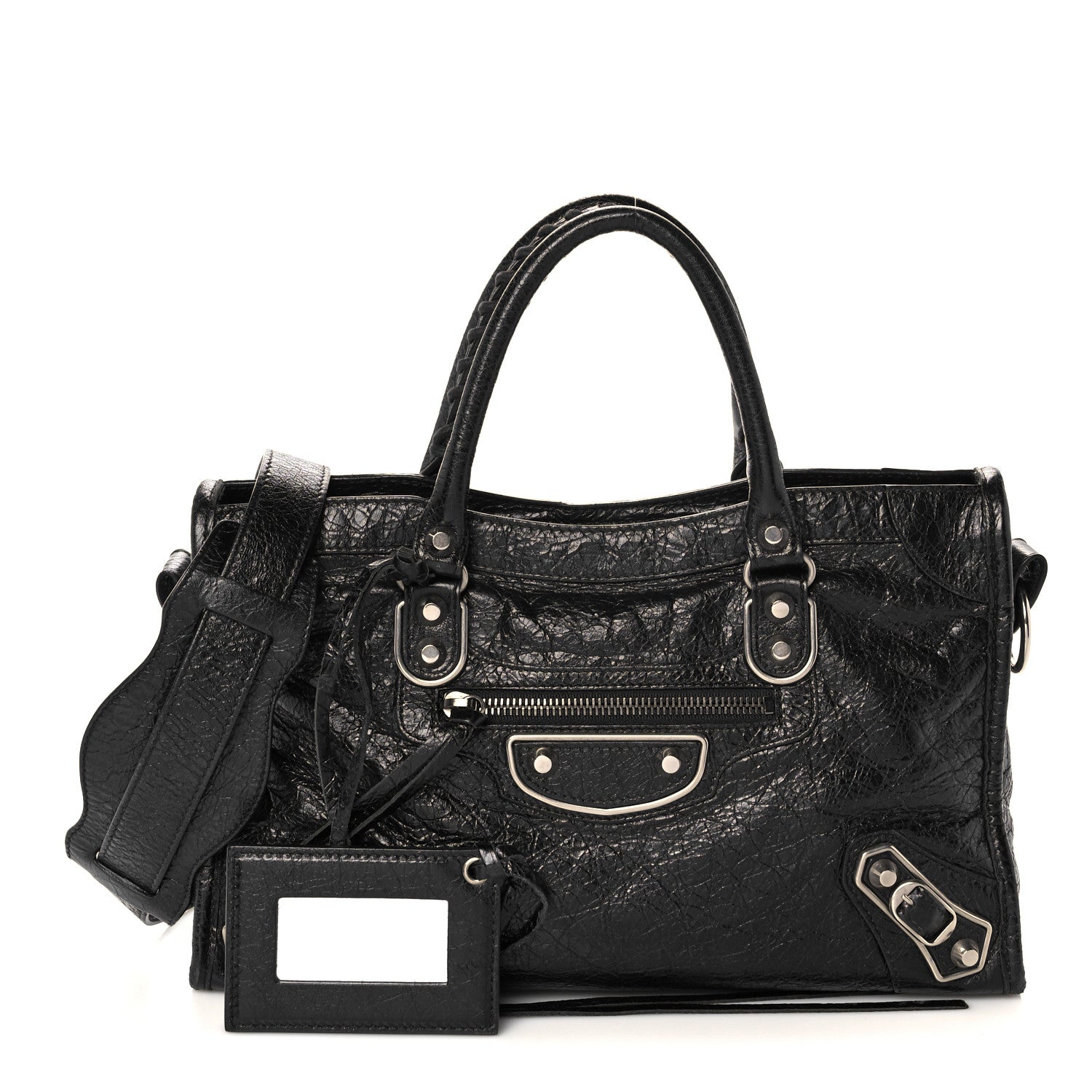 Balenciaga Agneau Silver Metallic Edge Hardware S City Black 1 of 9