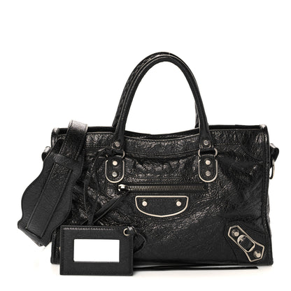 Balenciaga Agneau Silver Metallic Edge Hardware S City Black 1 of 9