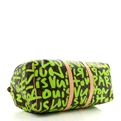 Louis Vuitton Monogram Graffiti Keepall 50 Green 4 of 11