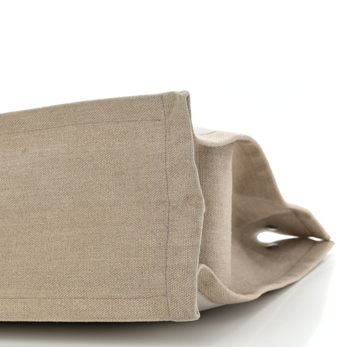 Linen Calfskin Rive Gauche Tote Optic White