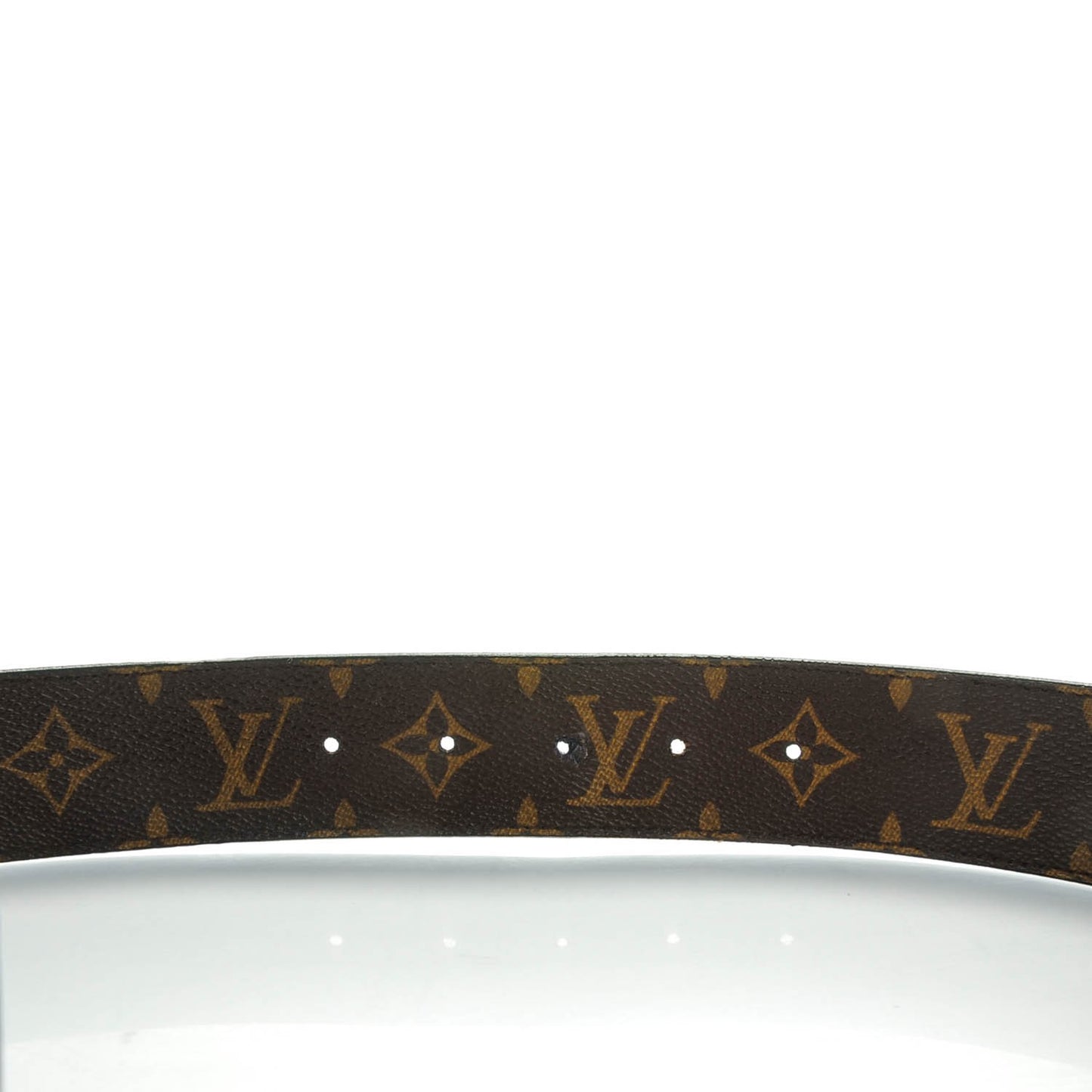 Monogram Macassar LV Initiales Reversible Belt80 32 Black