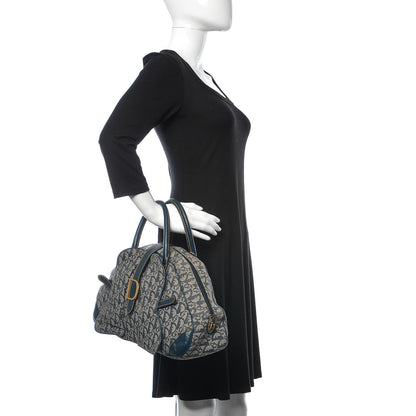 Christian Dior Monogram Saddle Bowler Navy 2 of 12