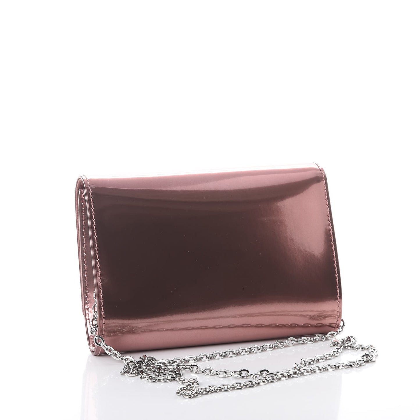 Patent Louise PM Chain Clutch Rose Cuivre