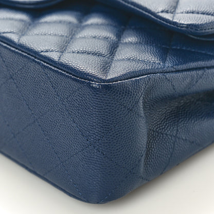 Chanel Caviar Quilted Small Double Flap Blue 9 of 10