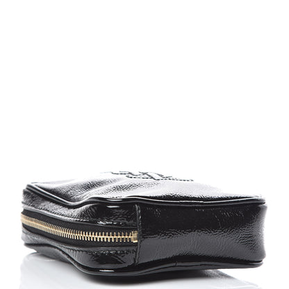 Saint Laurent Textured Patent Monogram Mini Wristlet Black 4 of 9