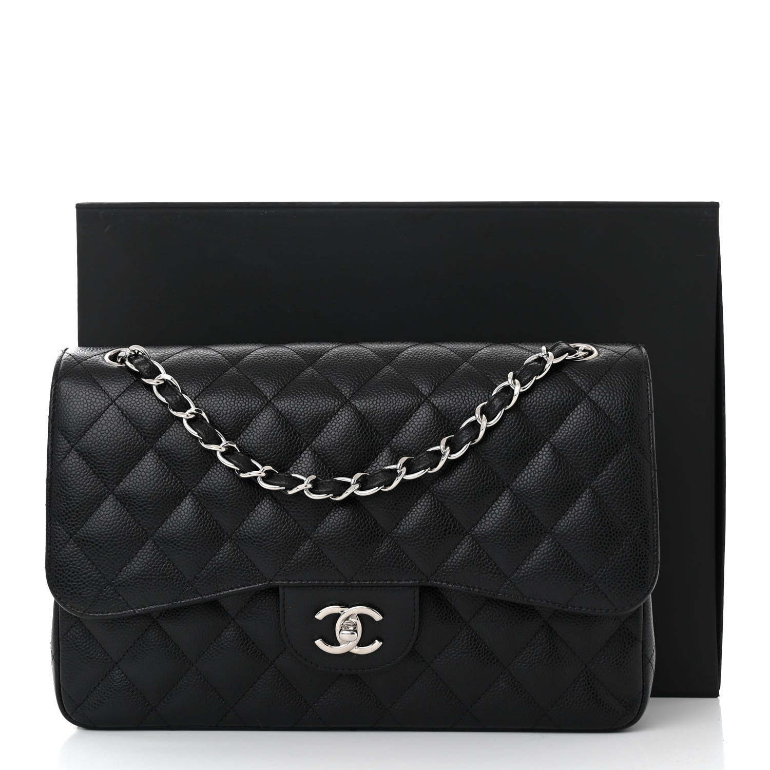 Chanel Caviar Quilted Jumbo Double Flap Black 11 of 11