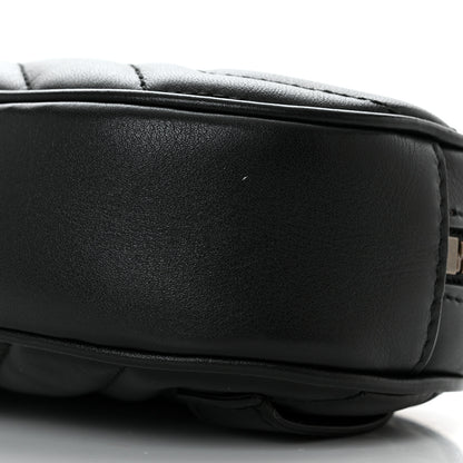 Gucci Calfskin Matelasse GG Marmont Belt Bag 75 30 Black 10 of 12