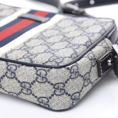 Gucci GG Supreme Monogram Web Small Shoulder Bag Navy 8 of 12