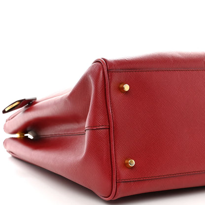 Prada Saffiano Large Galleria Double Zip Tote Fuoco 11 of 13