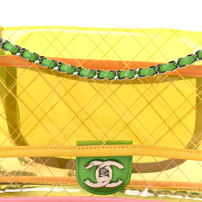 Chanel Lambskin PVC Quilted Mini Coco Splash Flap Yellow Green Pink 8 of 10