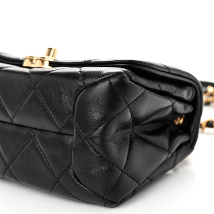 Chanel Lambskin Quilted Mini Color Match Flap Black 10 of 11