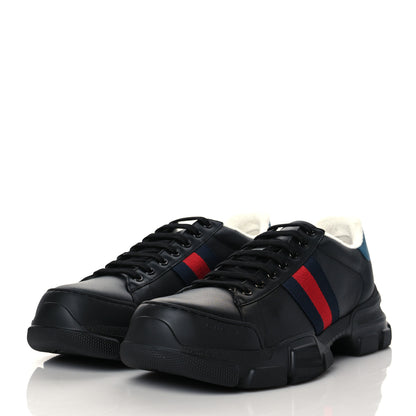 Gucci Calfskin Web Mens Nathan Sneakers 10.5 Black 3 of 8