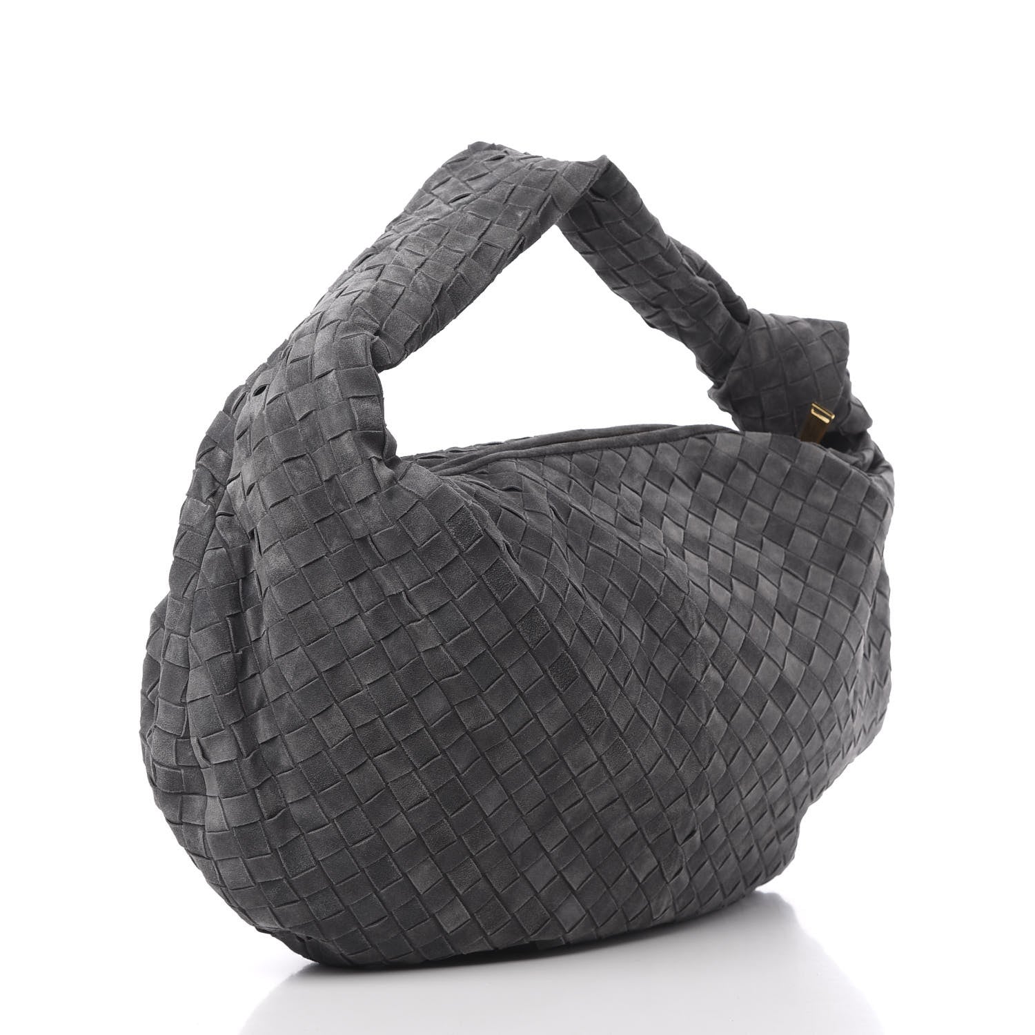 Bottega Veneta Suede Intrecciato Medium Jodie Light Graphite 3 of 11