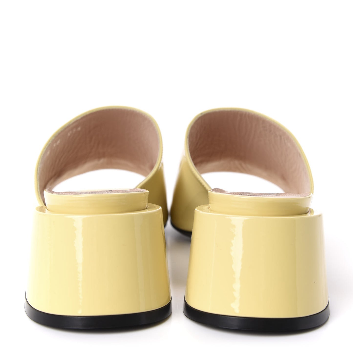 Patent Lexi Horsebit Mid-Heel Slide Sandals 38 Burro