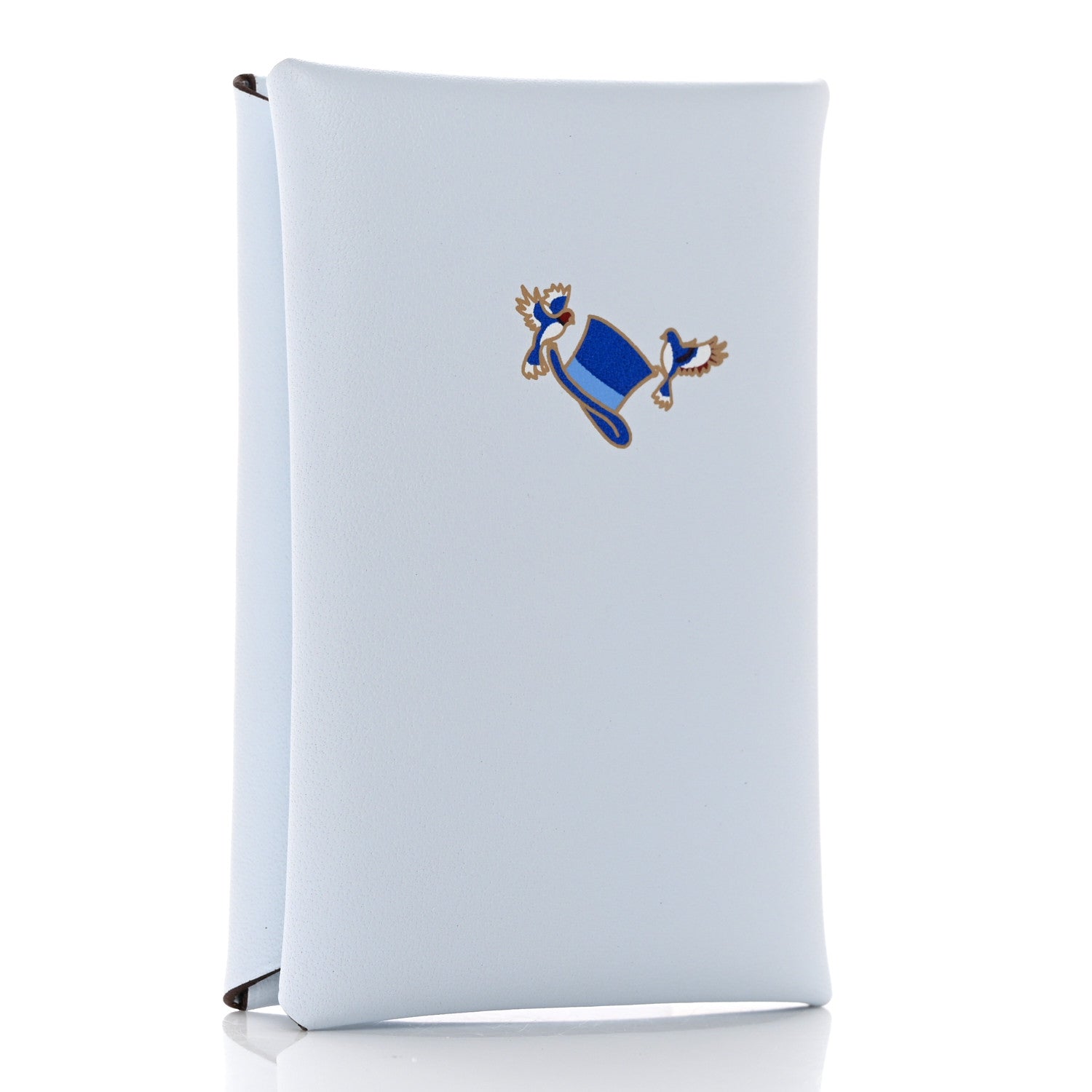 Hermes Swift Printed Calvi Card Case Bleu Brume 3 of 8