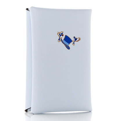 Hermes Swift Printed Calvi Card Case Bleu Brume 3 of 8