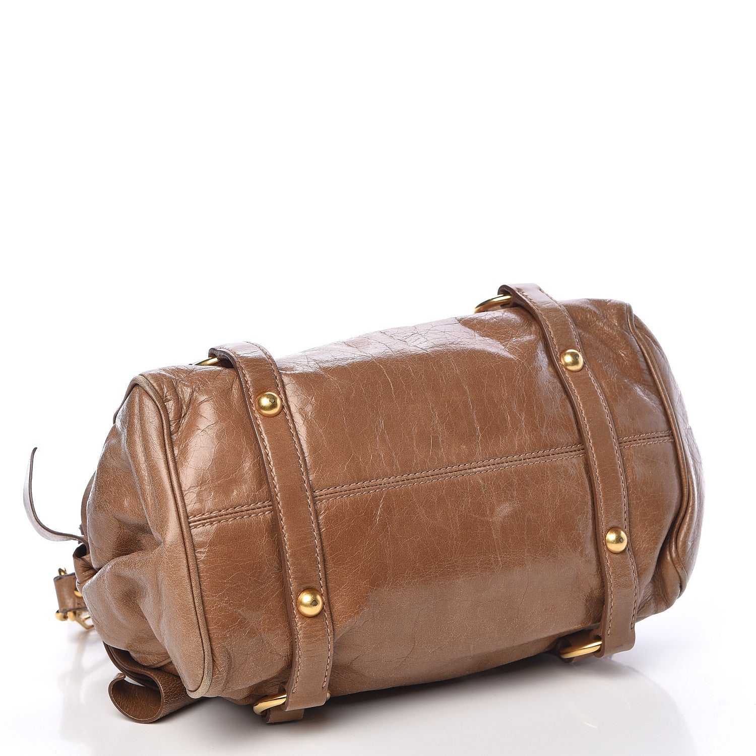 Miu Miu Vitello Lux Mini Bow Bag Brown 4 of 18