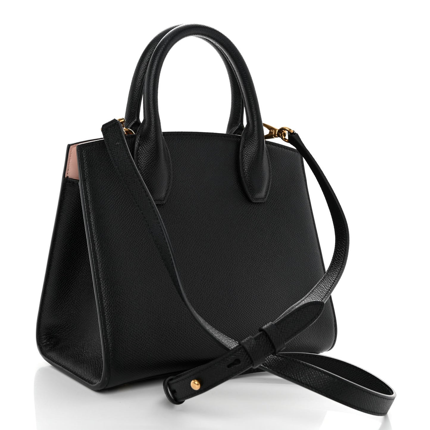 Calfskin Small The Studio Box Bag Black