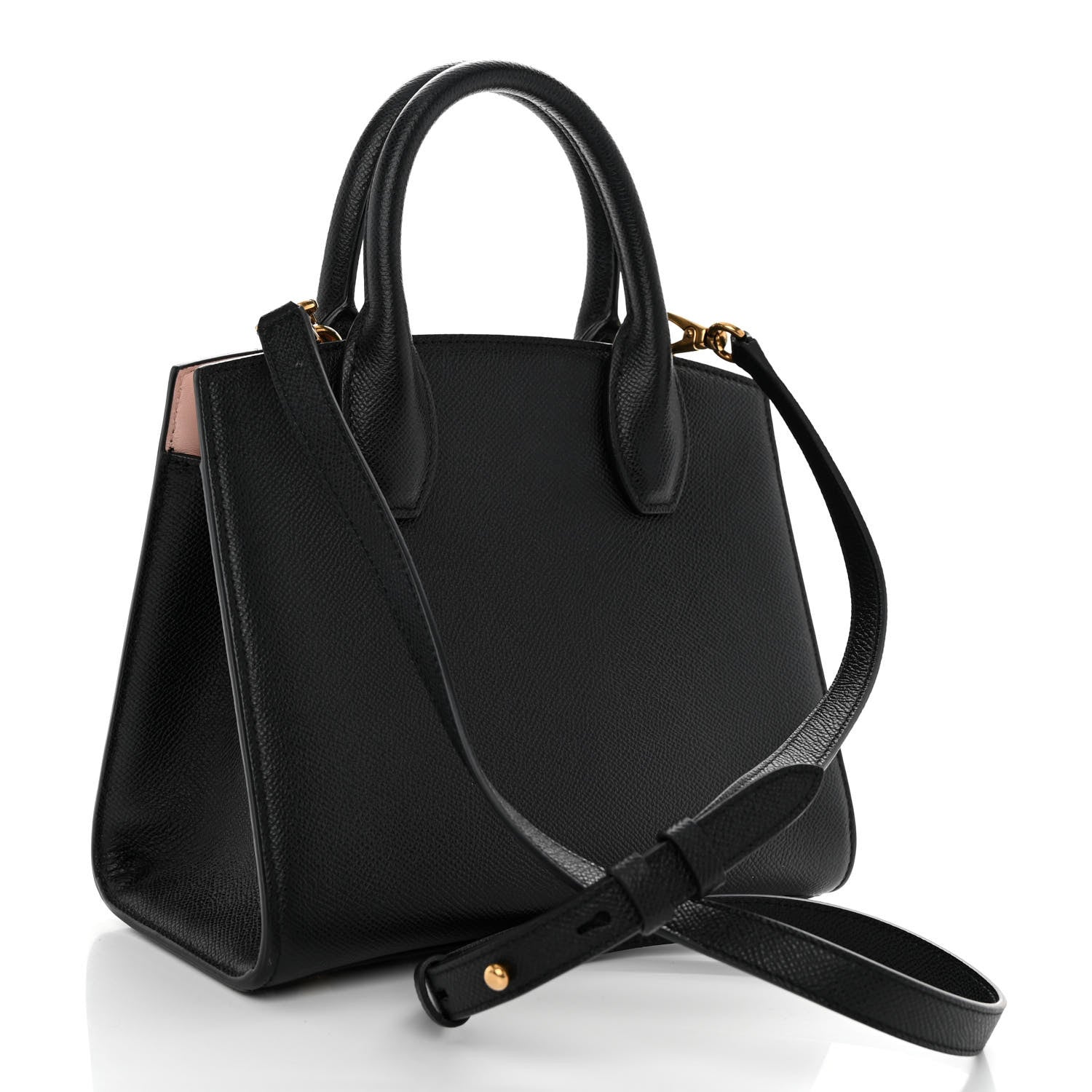 Salvatore Ferragamo Calfskin Small The Studio Box Bag Black 3 of 10