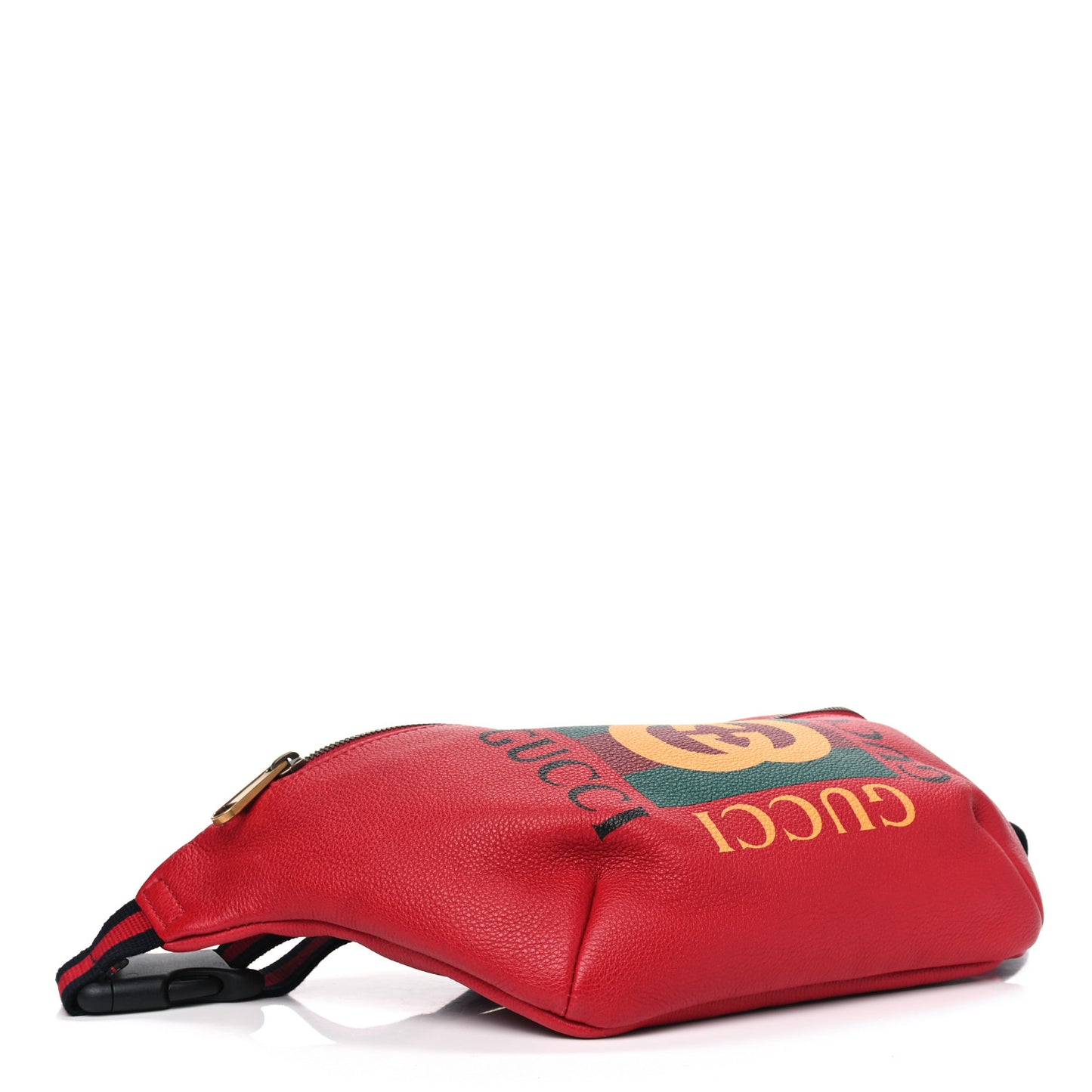 Grained Calfskin Logo Belt Bag Hibiscus Red