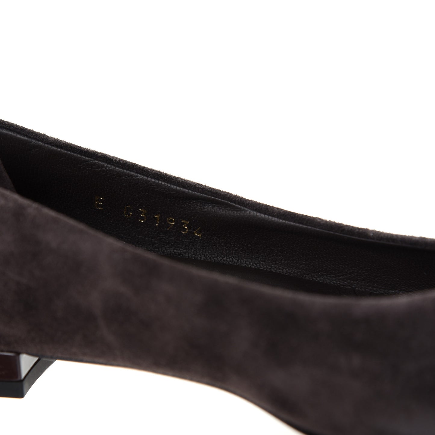Suede Patent Camellia CC Ballerina Flat 36.5 Brown