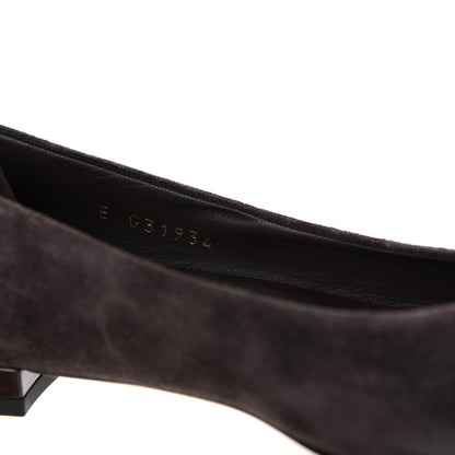Chanel Suede Patent Camellia CC Ballerina Flat 36.5 Brown 10 of 11