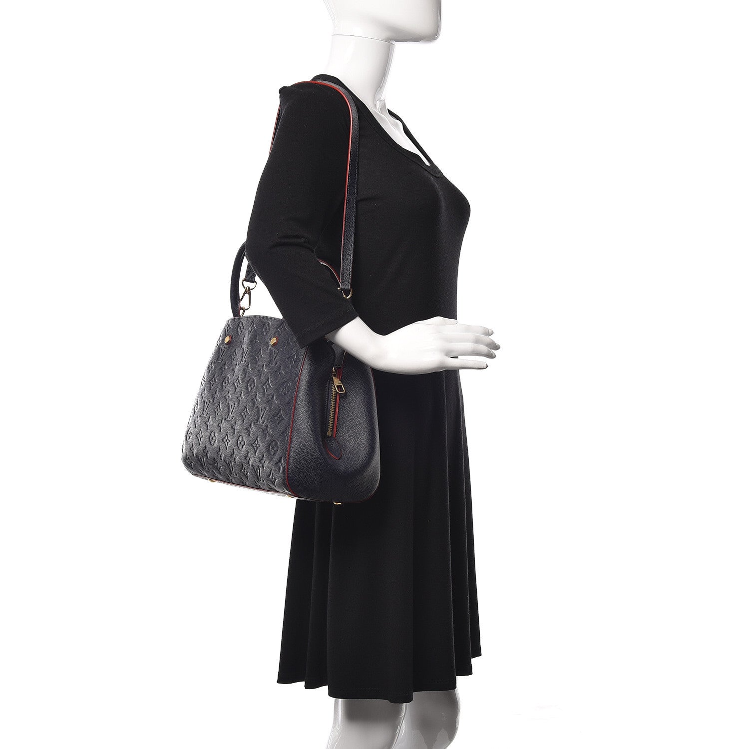 Louis Vuitton Empreinte Montaigne MM Marine Rouge 3 of 10