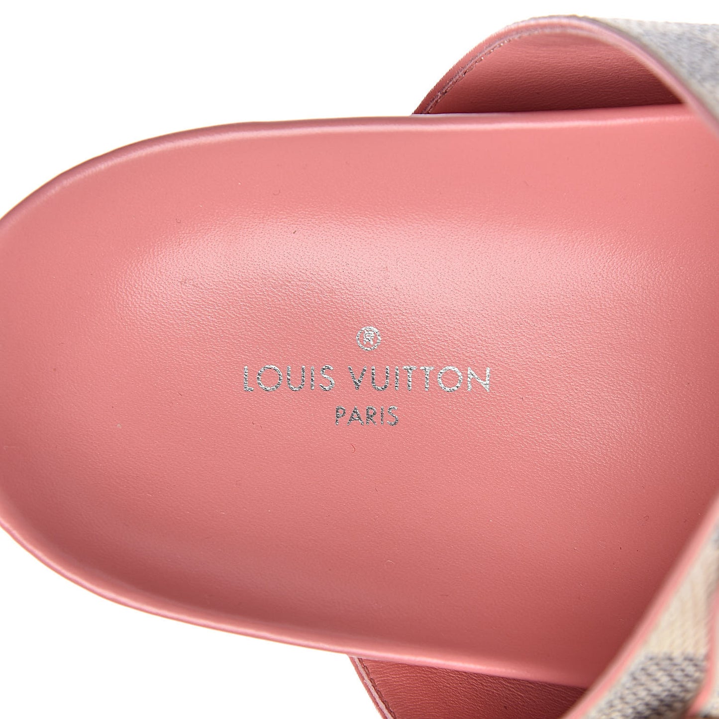 Damier Azur Bom Dia Flat Mules 37 Rose Clair