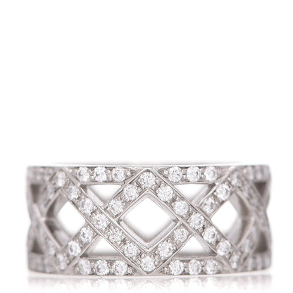 Tiffany Platinum Diamond Braided Diamond Wide Band Ring 49.5 5 1 of 4