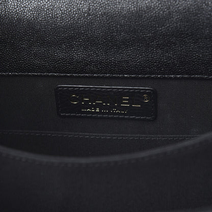 Chanel Caviar Quilted North South Boy Flap Black 6 of 11