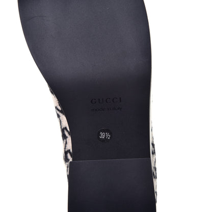 Gucci Optical Tweed Faux Shearling Houndstooth Victor Lace Up Ankle Boots 39.5 White Black 6 of 8