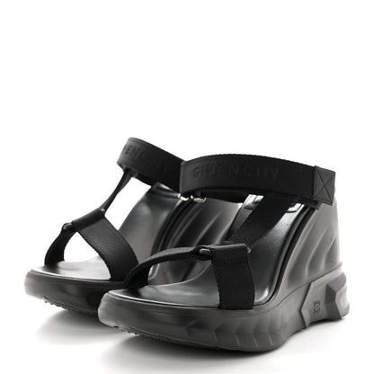 Givenchy Rubber Marshmallow Wedge Strap Sandals 38 Black 3 of 8