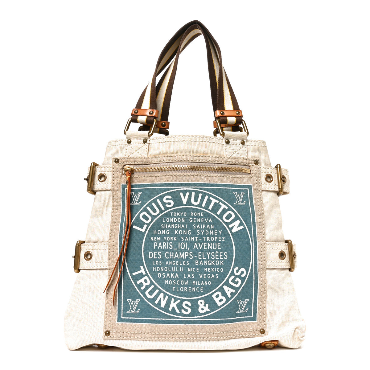 Toile Globe Shopper Cabas MM Blue