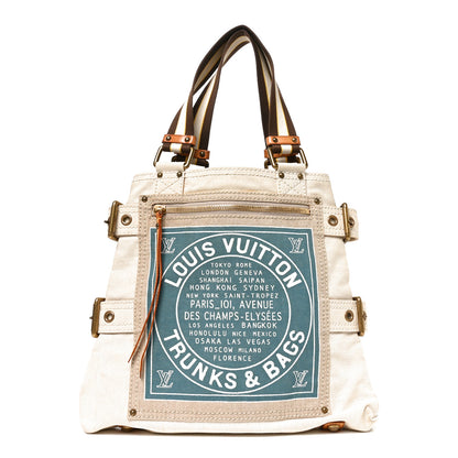 Louis Vuitton Toile Globe Shopper Cabas MM Blue 1 of 9