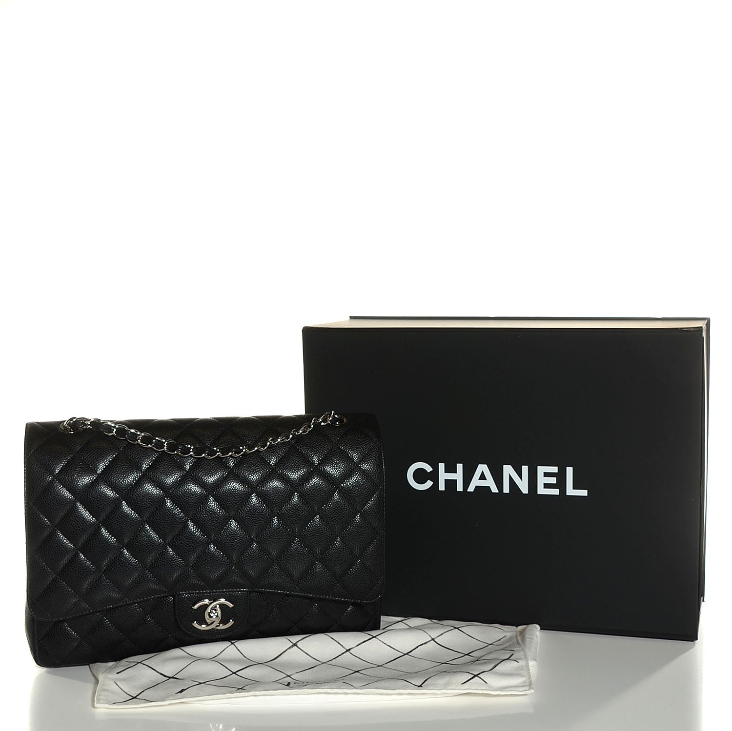 Chanel Caviar Quilted Maxi Double Flap Black 5 of 9