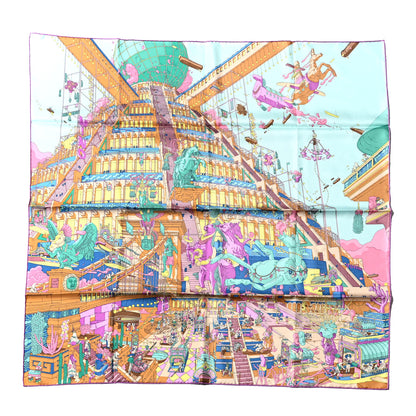 Hermes Silk La Legende Du Cheval A Plumes Scarf 90 1 of 6