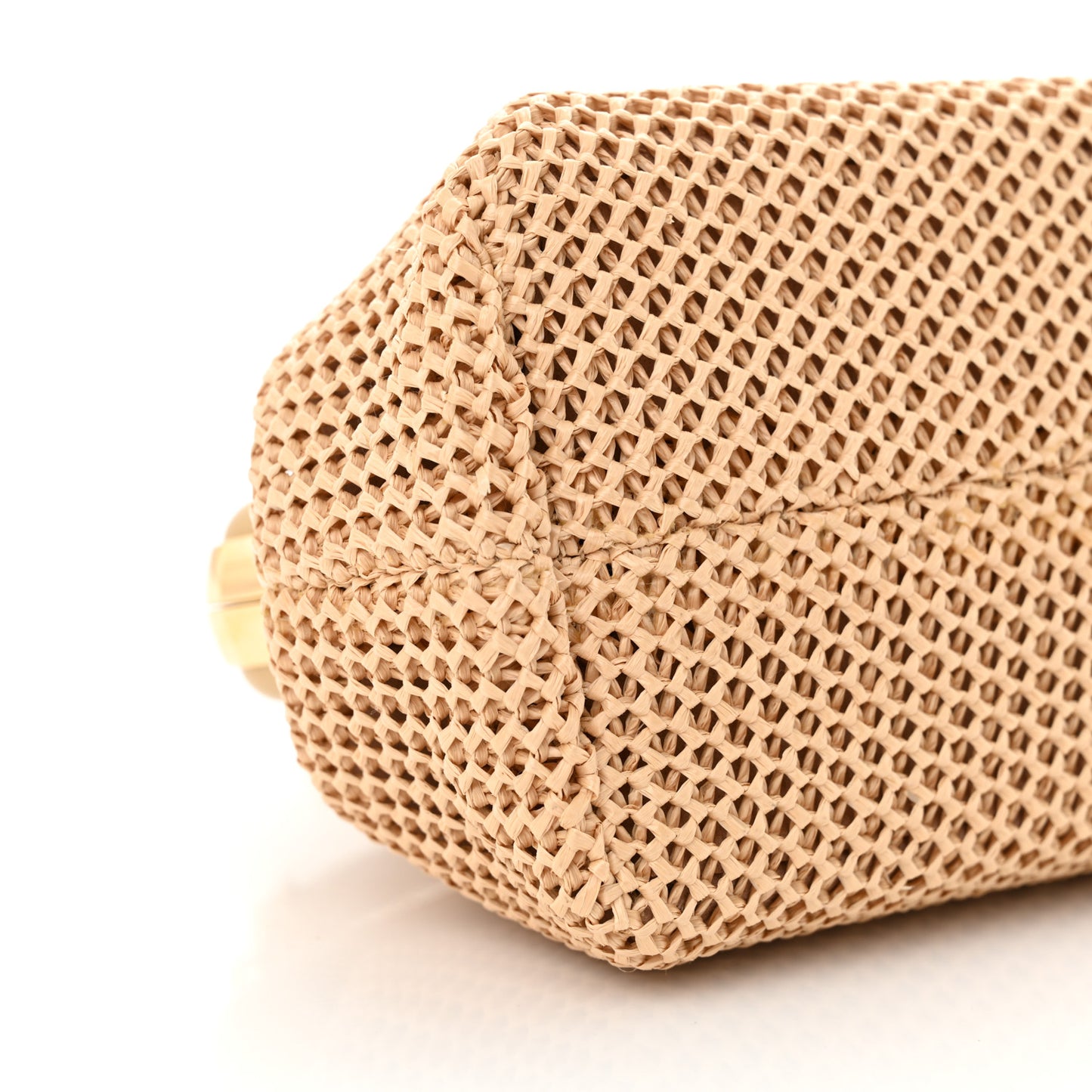 Raffia Nappa Macrame Small Fendi First Natural Sahara