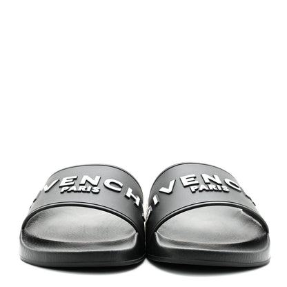 Givenchy Rubber Logo Pool Slide Sandals 37 Black 2 of 9