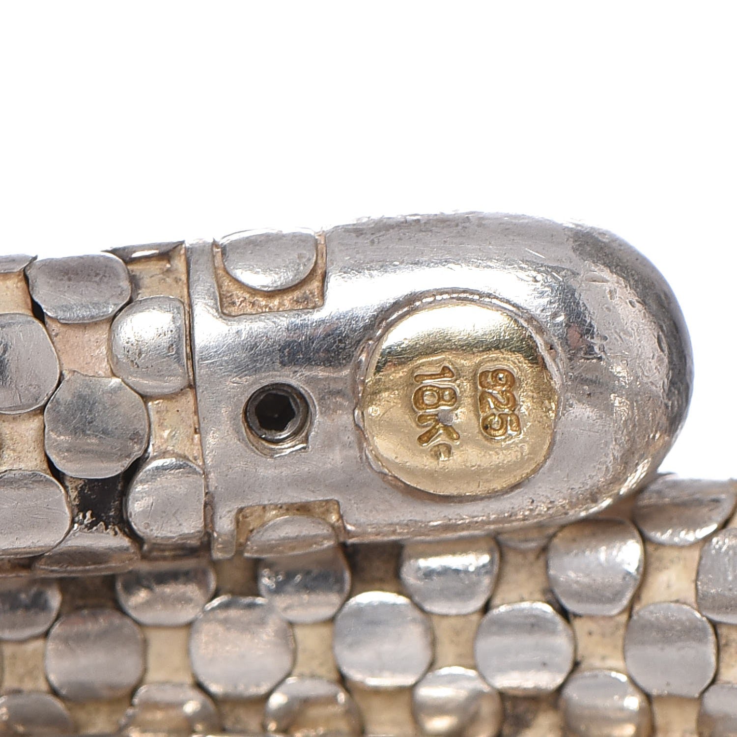 John Hardy Sterling Silver 18K Yellow Gold Diamond Dot Flex 3 Row Coil Bracelet 4 of 4