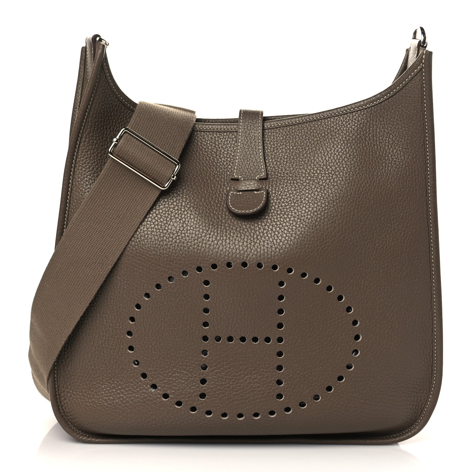 Hermes Taurillon Clemence Evelyne III GM Etoupe 1 of 7